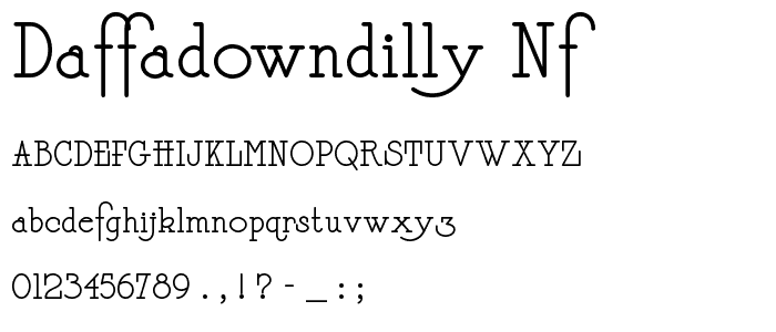 Daffadowndilly NF font